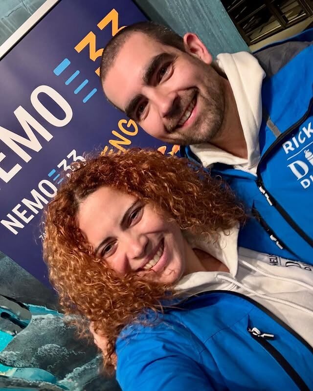 A photo of Rick and Melissa before freediving